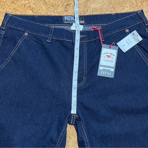 Fatal Men’s Denim Cut Off Jean Shorts NWT Sz 36 - Picture 11 of 13